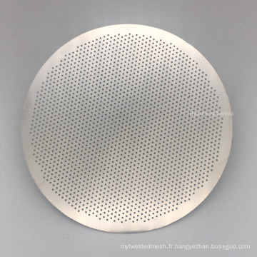 Taille de trou de 0.2mm 0.2mm épaisseur inox gravant le disque de filtre de café